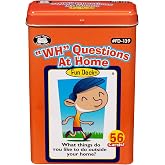 Super Duper Publications | WH Questions at Home Fun Deck | Communication and Social Skills Flash Cards | Educational Learning Products for Children