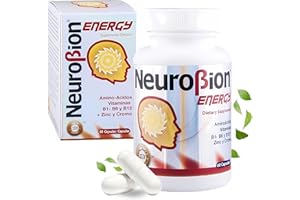 60 Caps Neurobion Energy - Amino Acids Vitamin B1 B2 B6 B12 - Increases Brain Alertness & Stamina