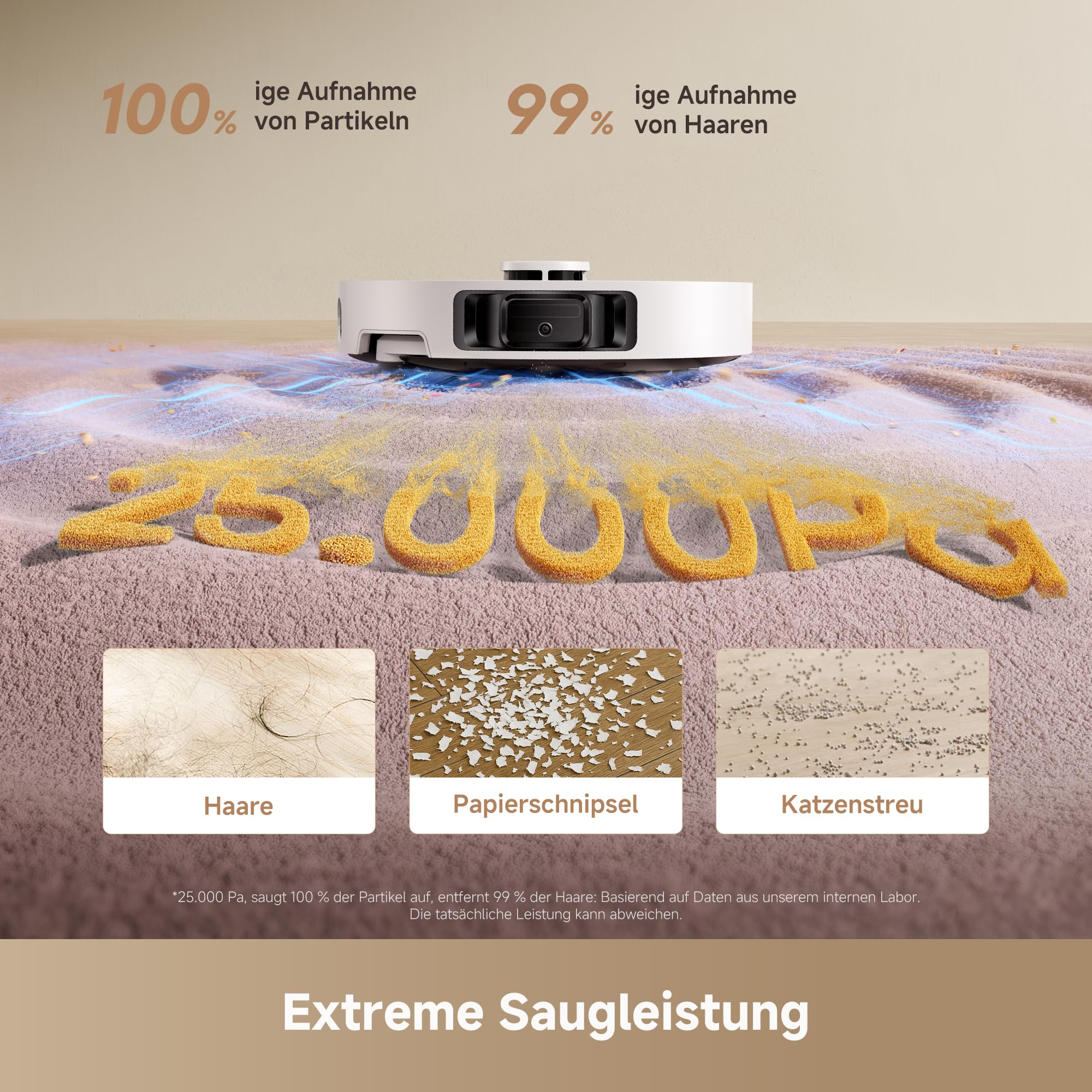 DREAME L10s Ultra Gen 3 Kit Saugroboter mit Wischfunktion mit einer Saugkraft von 25.000 Pa, Seitenbürste und Mopp ausfahrbar, selbstreinigende All-in-One-Dockingstation, Steuerung per App und Sprache 3