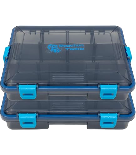 Junkin 6 Pack 3600 Fishing Tackle Boxes Waterproof, High-vis Blue Lure Organizer Trays with Removable Dividers, Airtight Bait Storage Case for Bass Fishing Backpacks & Kayak Gear Accessories : Sports