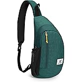 SKYSPER Sling Bag RFID Crossbody Sling Backpack Cross Body Shoulder Travel Bag Hiking Daypack for Women Men(Darkgreen)