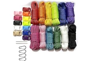 12-Color Paracord Combo Kit, Multi-Purpose Paracord, 10 Feet Per Rope, 12-Color Multi-Purpose Paracord for Making Complete Ac