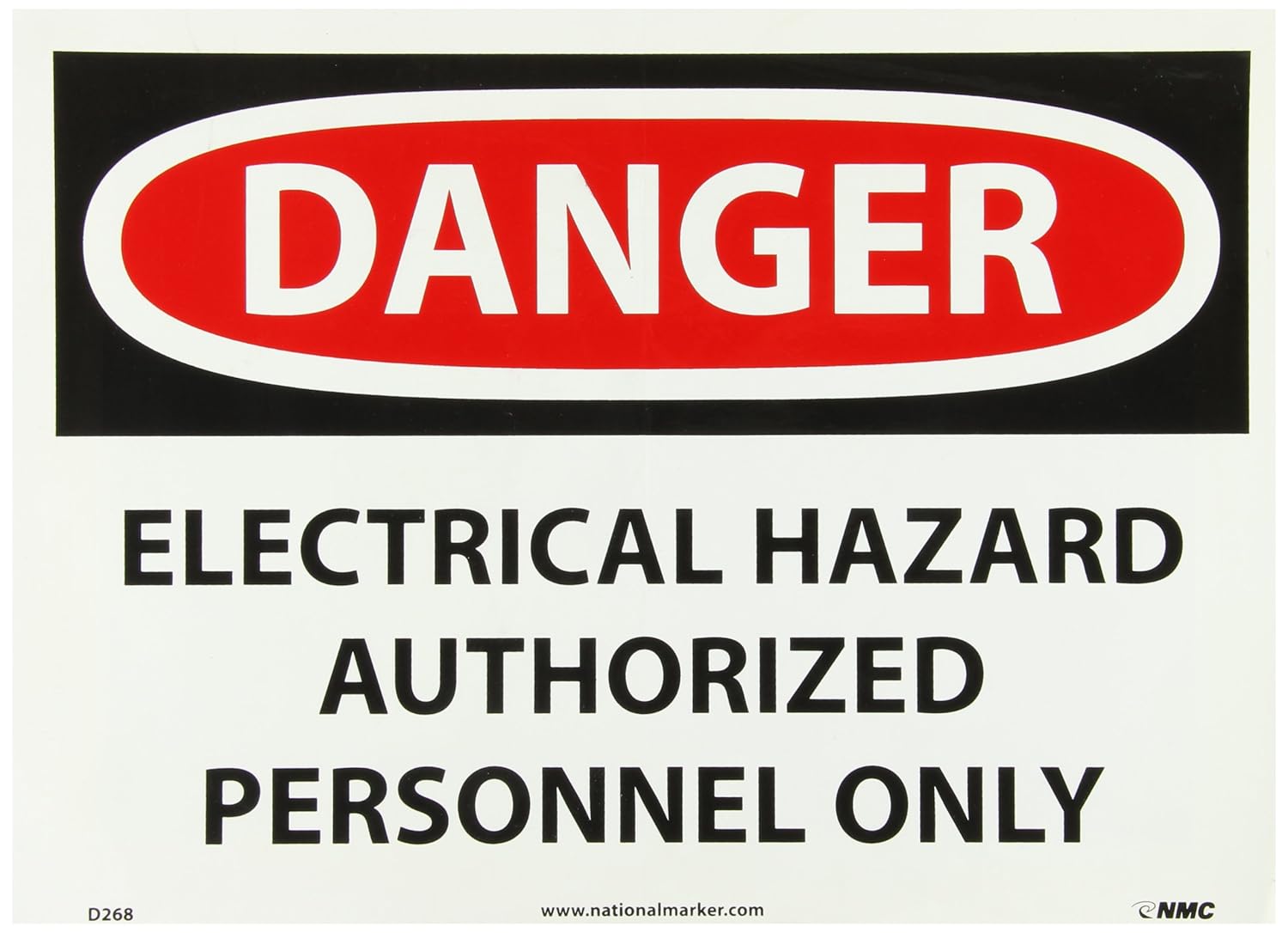 NMC D268PB DANGER ELECTRICAL HAZARD AUTHORIZED PERSONNEL ONLY 14