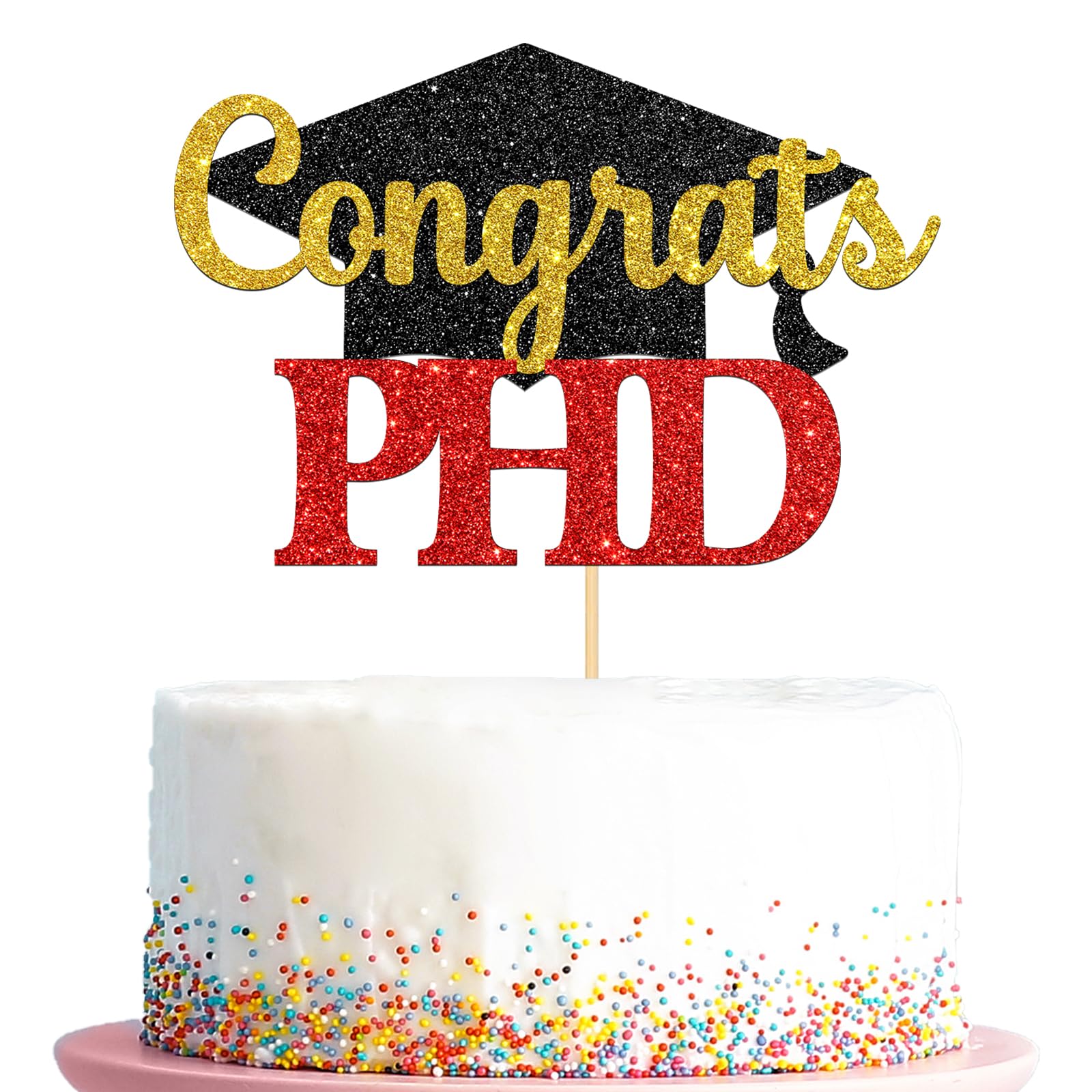 Photo 1 of Kaakswa Congrats PHD Cake Topper,PHD College Graduation Party Decoration Supplies,Happy Graduation Congrats Grad Party Decorations