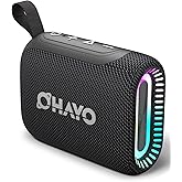 OHAYO Bluetooth Shower Speaker, IPX7 Waterproof, Portable Mini Speaker with Clip, Wireless, 24H Playtime, RGB Light, Powerful Sound and Punchy Bass, Electronics Gifts for Outdoors/Home/Office/Travel