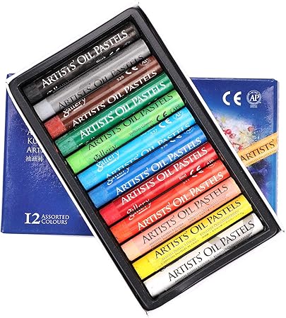12 Colors Assorted Crayons Oil Pastels For Kids Toddlers Oil Painting Sticks Easy Grip Crayons For Drawing Bright Color Kindergarten School Stationery Amazon Co Uk Kitchen Home