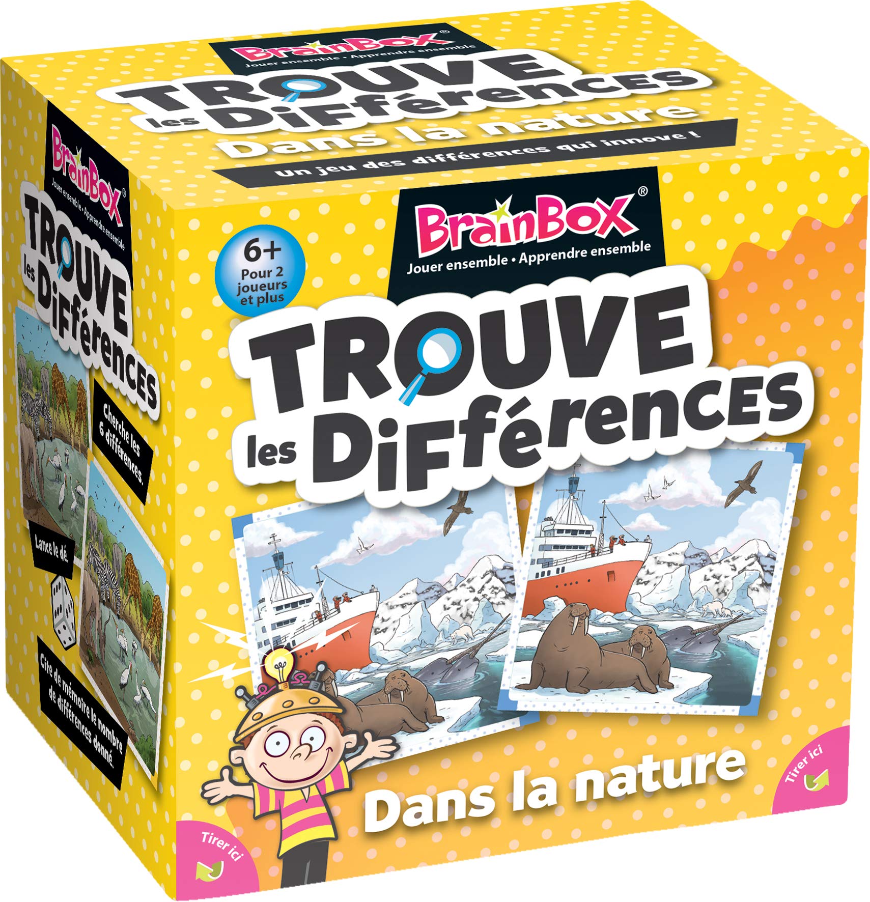 Asmodee- Brainbox: Find Differences - In Nature TGBBRDF02FR