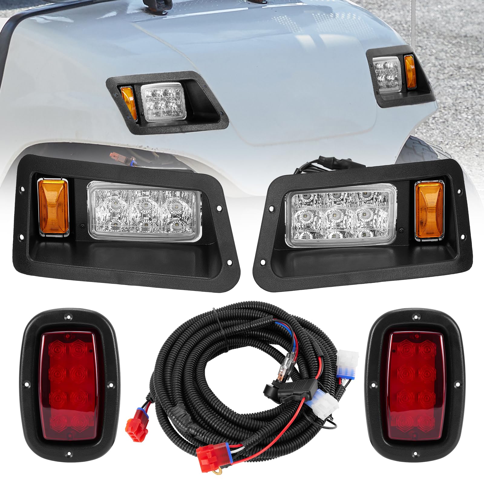 Photo 1 of Blogole LED Headlights and Tail Lights Kit Compatible Yamaha G14, G16, G19, G22 Golf Cart Models