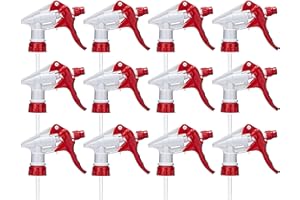 ljdeals 12 Pack Heavy-Duty Trigger Sprayer Replacement Nozzles, Leak-Free, Chemical Resistant, Comfortable Grip, Fit 28-400 16oz/32oz Bottles, Multi-Purpose Tool for Cleaning, Gardening and more…