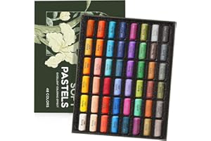 Arrtx Soft Pastels Art Supplies, 48 Assorted Colors Chalk Pastels Creamy Soft and High Adhesion for Artist Beginners Traditional Art Creation, Backgrounds for Adult Coloring, Drawing Media, Crafting