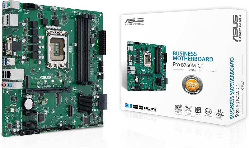 ASUS PRO B760M-CT-CSM Business Motherboard LGA 1700 mATX DDR5 PCIe 4.0