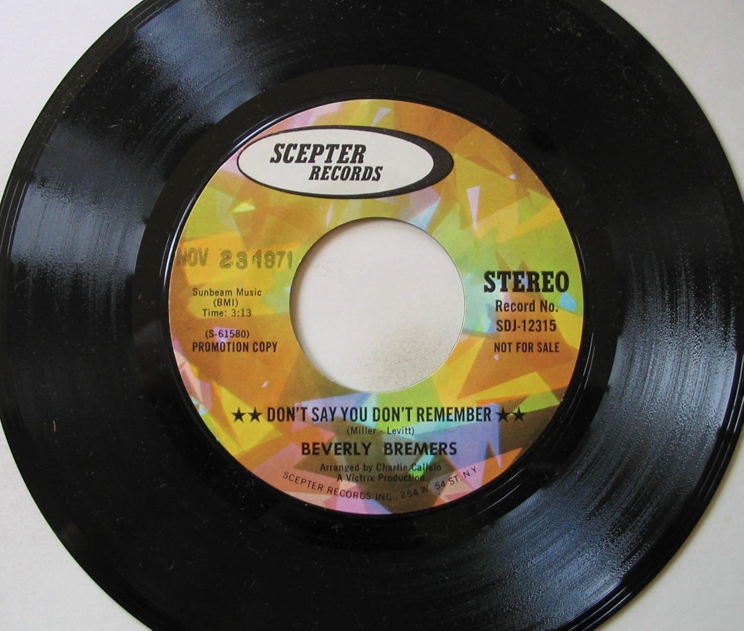  don't say you don't remember / mono 45 rpm single Music