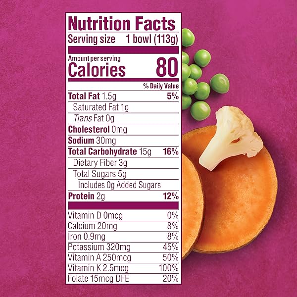 HAPPY BABY ORGANICS BABY FOOD, ADVANCING TEXTURES BOWL SWEET POTATO & COCONUT CURRY PUREE WITH DICED POTATOES, CAULIFLOWER & SPINACH, 4 OZ (PACK OF 8)
