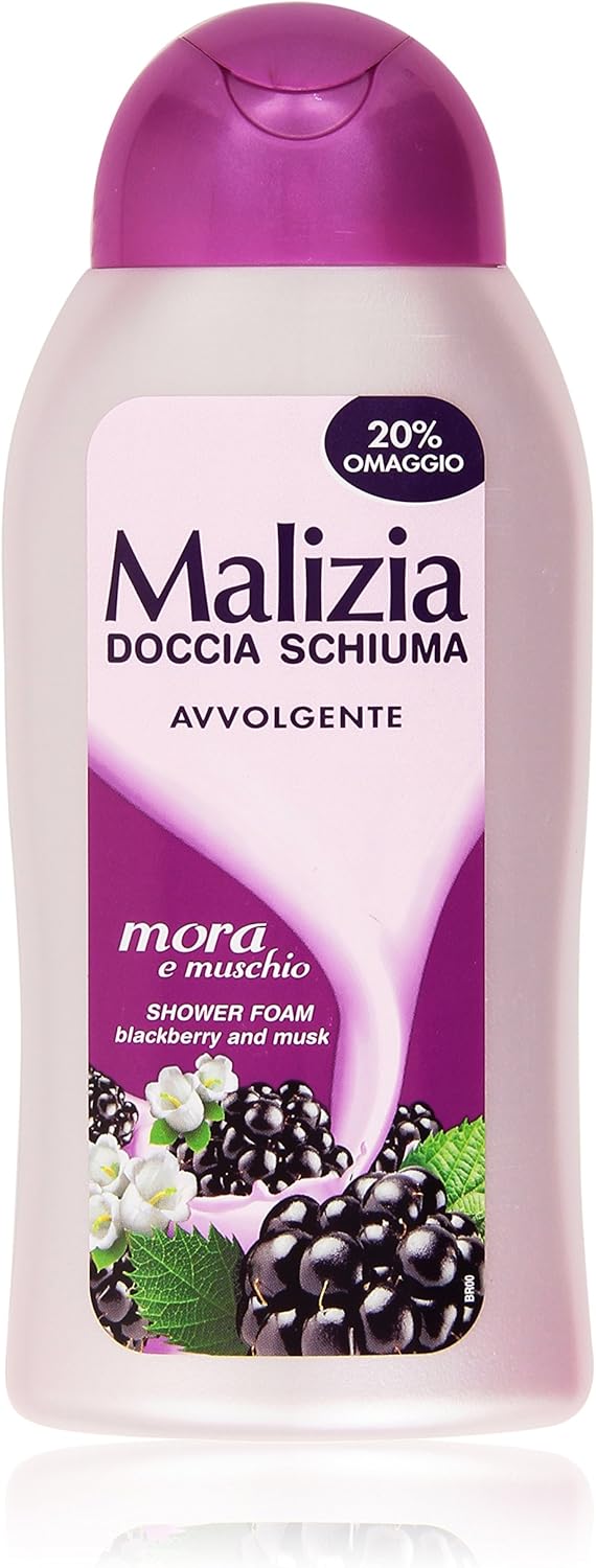 MALIZIA Doccia Mora&Muschio Avvolgente 300 Ml. - Doccia Schiuma, 300 ml (Pack of 1)