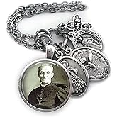 St. Andre Bessette Necklace, Keychain or Clip, Patron Saint Catholic Jewelry, Confirmation Gift