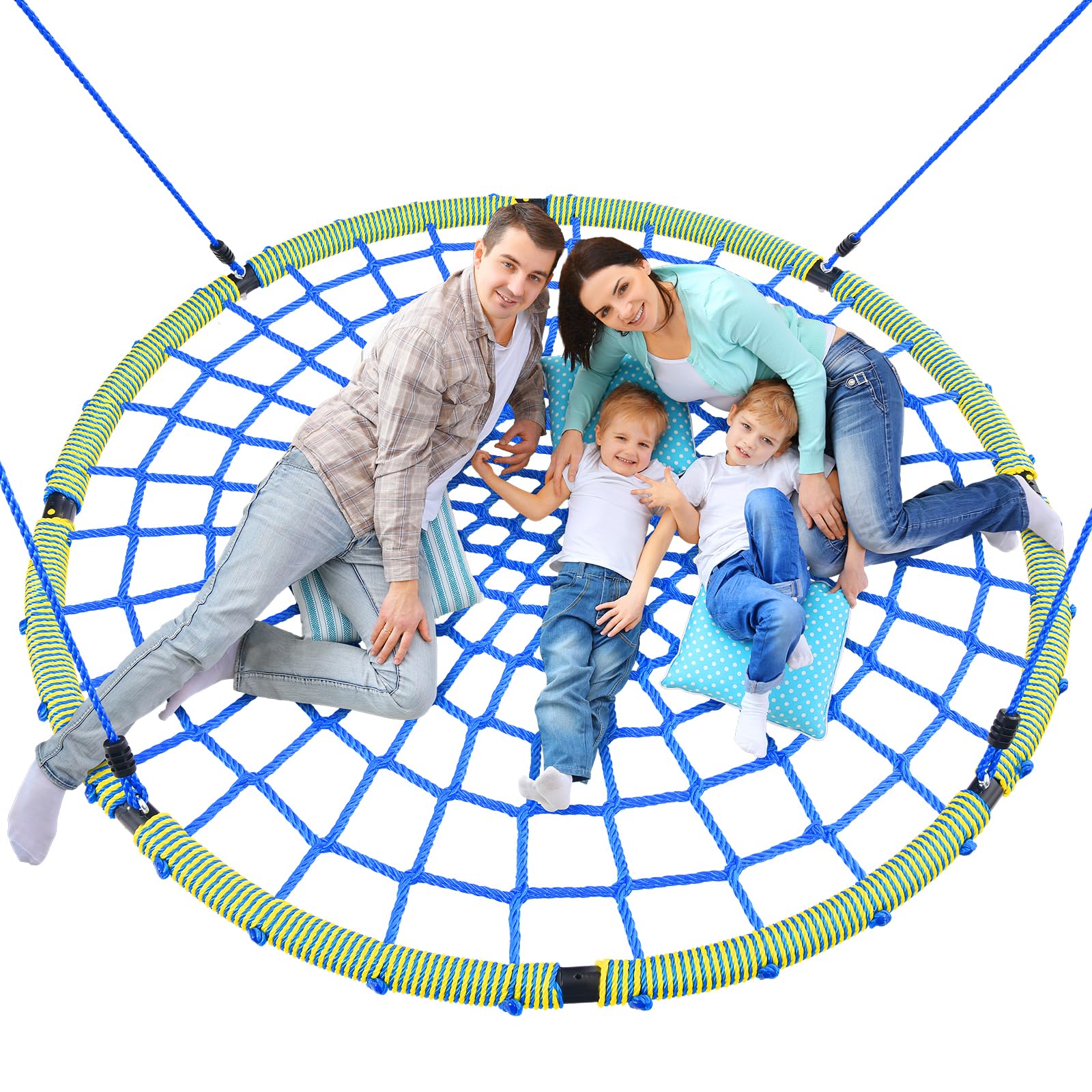 Trekassy 60" Large Spider Web Saucer Tree Swing for