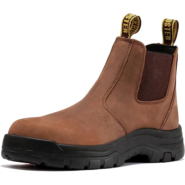 Amazon.com | ROCKROOSTER Gammon Men's Slip On Work Boots, 6