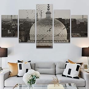 SIGNWIN 5 Panel Canvas Wall Art Modern Art...