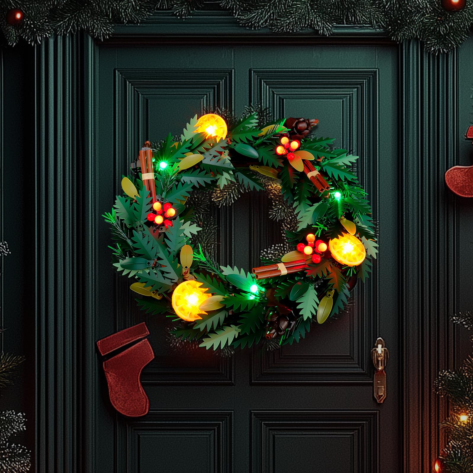 BRIKSMAX 2.0 Light Kit for Lego Wreath -Innovative Led Lighting Compatible with Lego Icons 10340 - Not Included Lego Set โ image 1