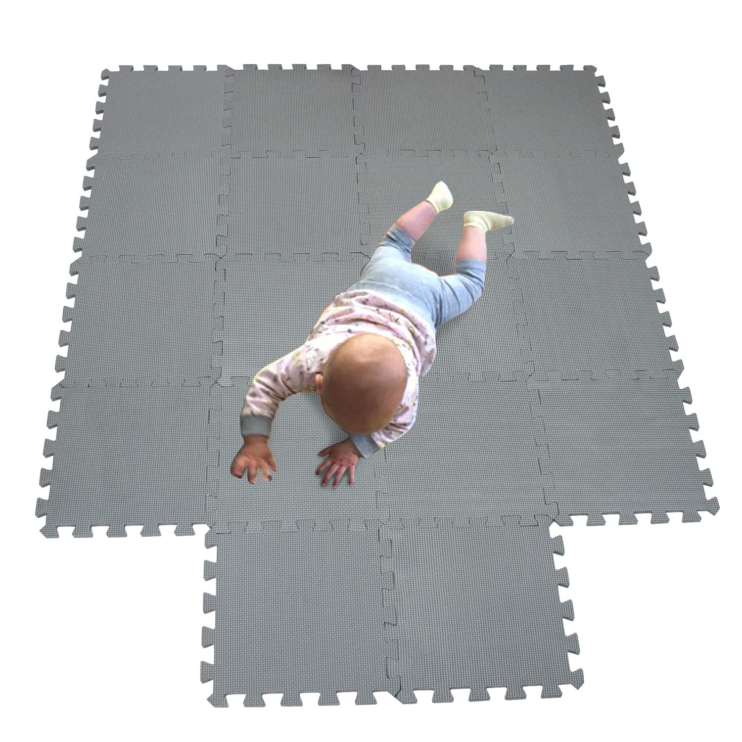 MQIAOHAM Puzzle mats Play Baby Foam Playing mat for Babies Sensory Children eva Toddler Jigsaw Toys Interlocking Puzzles for 3 Year Old jigsaws Baby Floor Outdoor Cushion Gym Flooring Grey 112