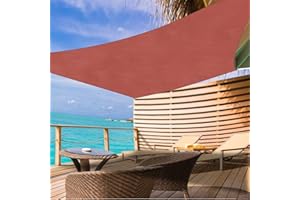 Cool Area Sun Shade Sail 8/10/12/13/16/20FT Rectangle UV Block Durable Sunshades Outdoor Canopy for Patio Garden Backyard, 12' x 16' Terra