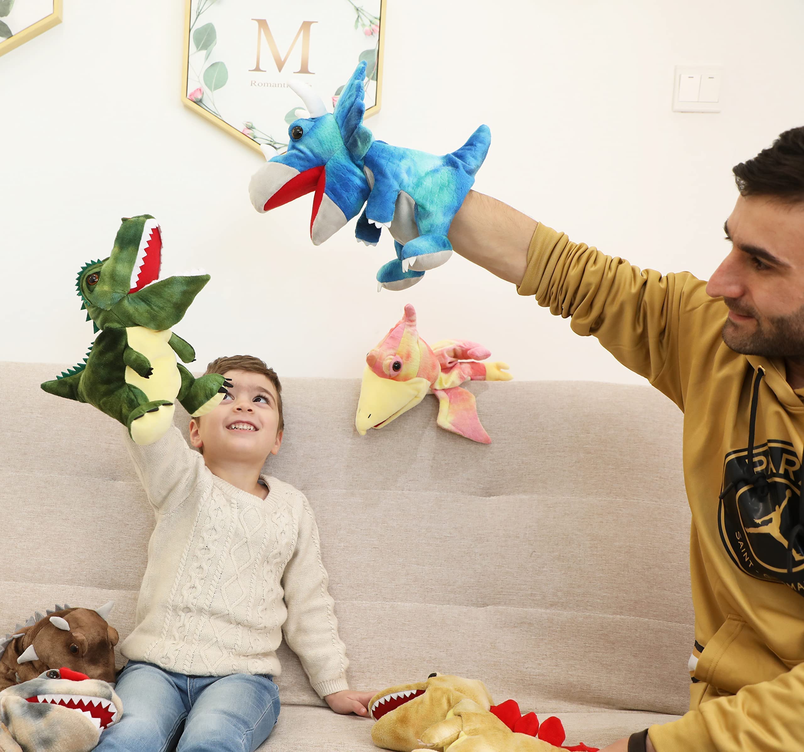 Mua Puppets Hand Puppets Puppets for Kids, Dinosaur Hand Puppets ...