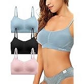 Livona 3 Pack Sports Bras for Women- Wireless Soft Workout Bra, Padded Fitness Bralette, Comfort Crop Cami Tank S-XXL