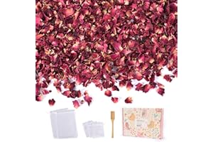 HAIOPS Dried Rose Petals 2OZ Natural Dry Rose Petals for Soap Candle Making, Wedding Decoration, Bath Bomb Making, Crafting, Sachet Bags