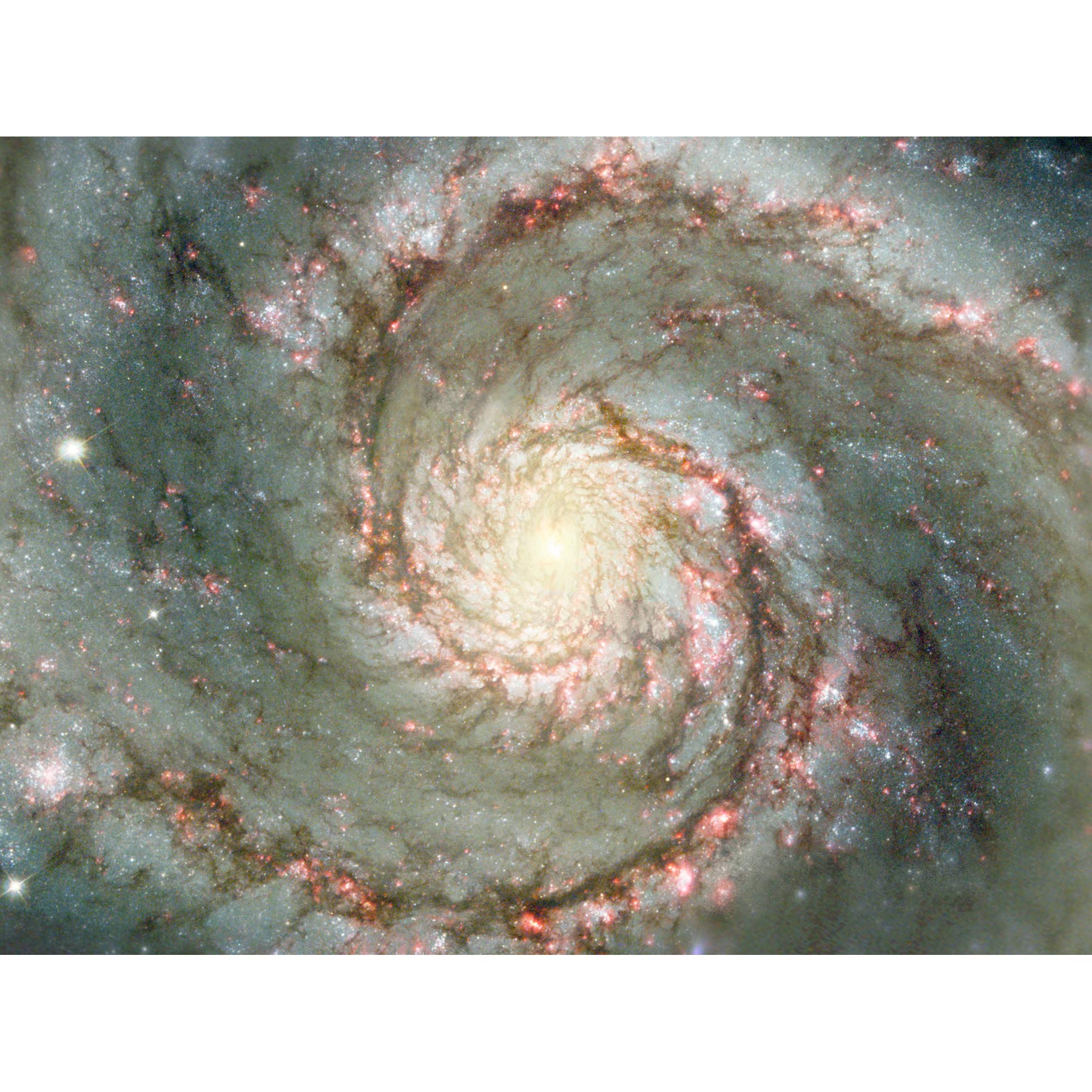 Wee Blue Coo Hubble Space Telescope The Heart Whirlpool Galaxy Art Canvas Print