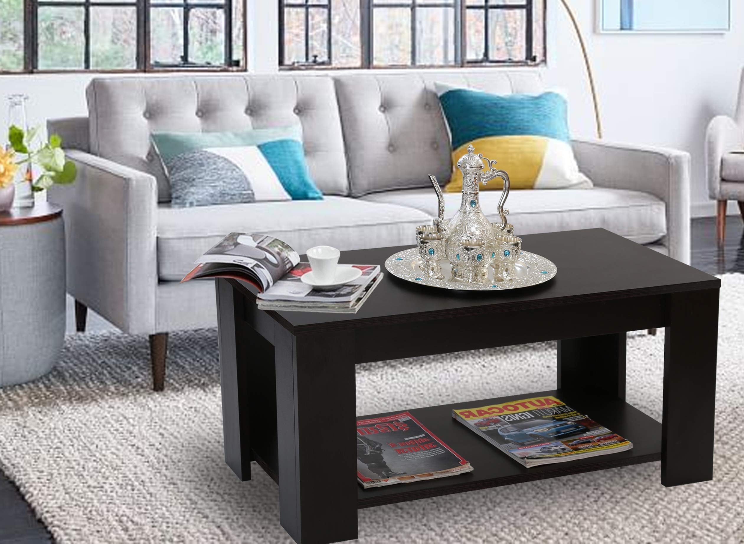 ComfyBean - Coffee Table (Eames) - Modern Design - Elegant Finish (Color : Wenge)