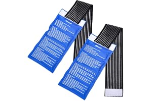 Reusable Gel Ice Pack 2 Piece Set Soft Cold Hot Compress Wraps with Straps | Flexible Gel Packs for Muscle Pain Relief Allevi