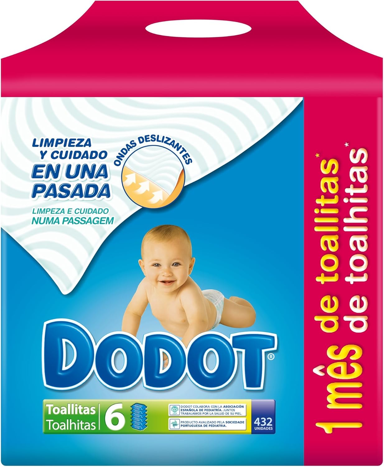 Dodot - Toallitas, 6 paquetes de 72 unidades, 432 toallitas: Amazon.es: Belleza