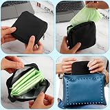 Ouligay Sanitary Towel Holder Period Bag Reusable Storage PU Leather 13cm view 6