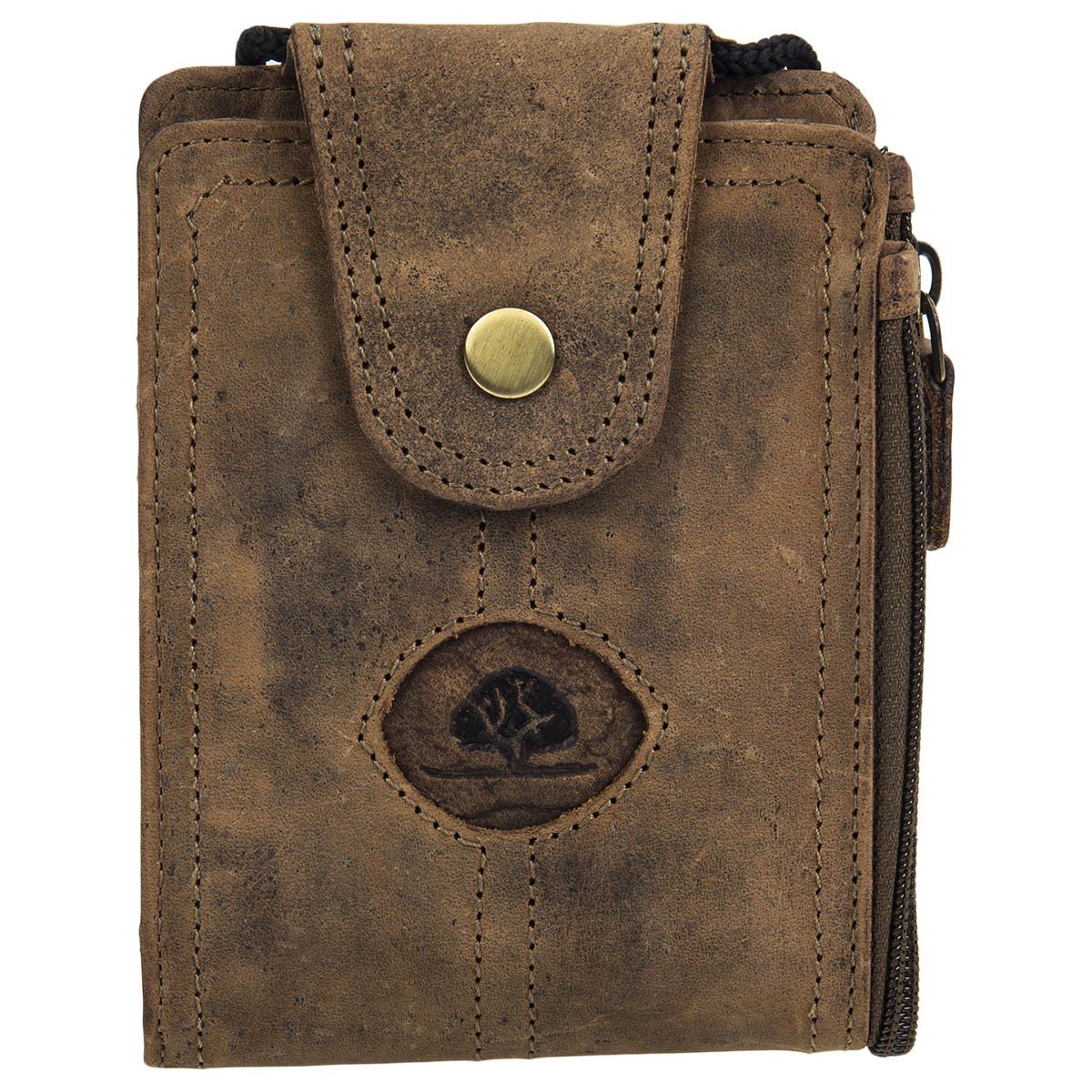 Greenburry Vintage Neck Pouch Leather 11 cm