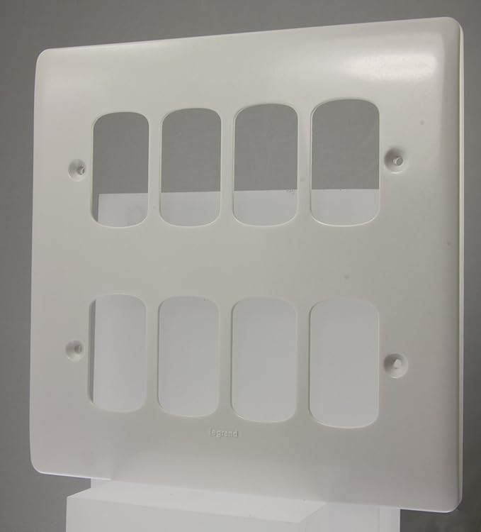 Legrand Synergy 7301 83 White Moulded 8 Module Grid Switch Front