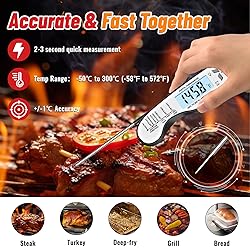 Meat Thermometer, IP67 Waterproof Digital Meat