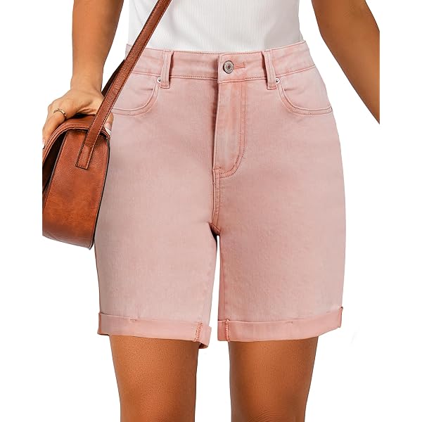 Celebrity Pink Women's High Waist Frayed Edge Denim Shorts - Stretchy Juniors Fit - View #9