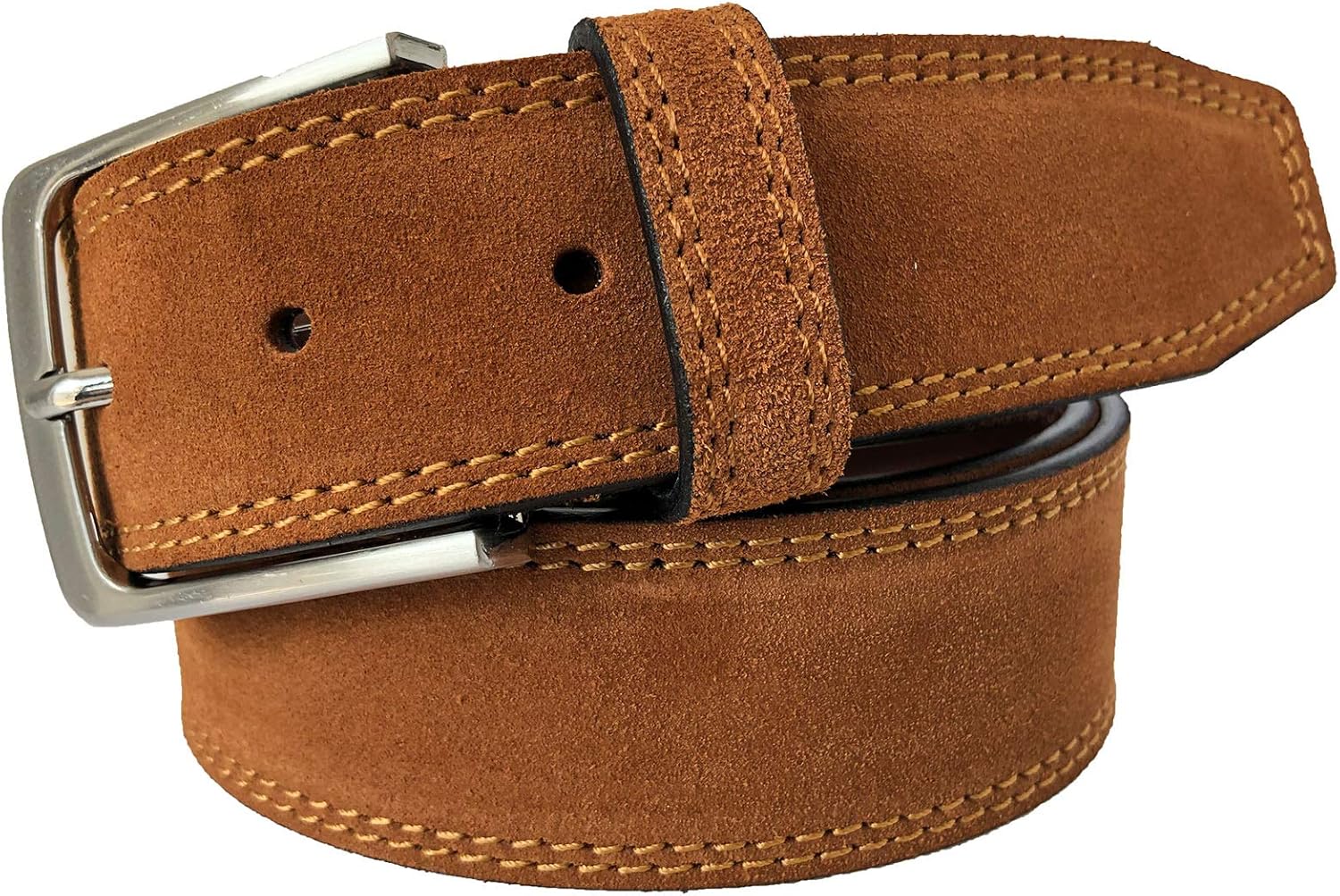 MENS ITALIAN TAN SUEDE BELT 40MM Amazon.co.uk Clothing