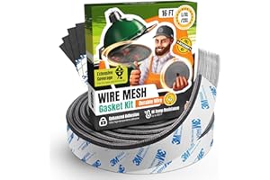 Gasket for Big Green Egg Large/XL/XXL - 16 FT Wire Mesh Gasket - Fiberglass BGE Gasket - Compatible with Big Green Egg - Accessories & Parts for Grill by Smoker Chef