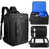 LEFOR·Z Gaming Travel Backpack Compatible with PS5/PS5 Pro/PS5 Slim/PS4,Protective Carrying Case Storage Bag Compatible with PlayStation5 Console,Controllers,Monitor,15.6”Laptop,Accessories