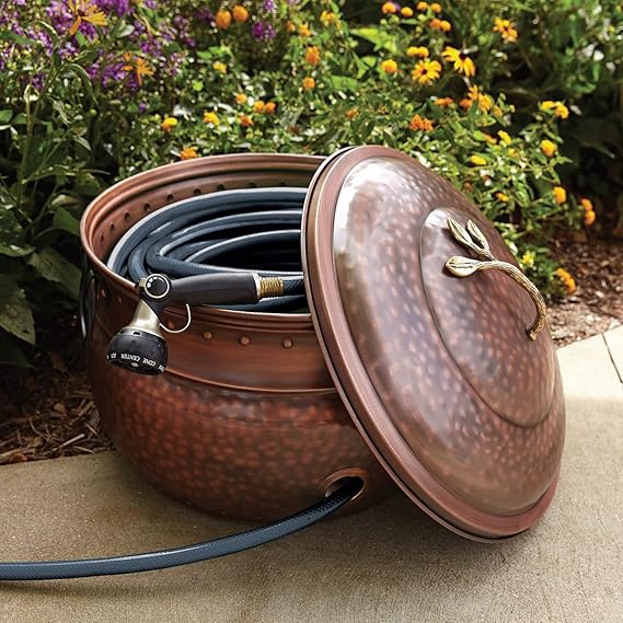 Garden Hose Storage Pot with Lid Garden & Outdoor