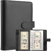 100 Pocket Currency Album - 7 &times; 4 inch Portable Banknotes Holder | Artificial Leather Cover Money Sleeves Storage Book for Bills Tickets Trading Cards Stamps Collection Supplies AN0502BK