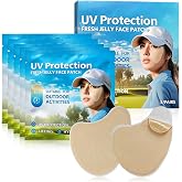 5-Piece Golf Sunscreen Patch, UV Protection Mask for Face Care, Hydrating Gel Cool Face Mask, Sun Protection UV Stickers, Suitable for Outdoor Sports, Cycling, Mountain Climbing