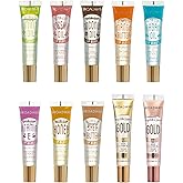 Ruby Kisses Broadway Vita-Lip Clear Lip Gloss (10 Pack), Ultra-Hydrating & Soothing Formula with Vitamins, High-Shine Non-Sticky Finish Lip Balm with Mint, Rosehip, Coconut, Mango, Argan, Honey, Shea