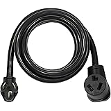 AC WORKS 10FT 30Amp 3-Prong Dryer Extension Cord with Anti-Weather Super Heavy Duty Thick Cord