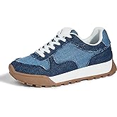 LUCKY STEP Women's Platform Canvas Sneaker Casual Lace-up Stylish Tennis Running Retro Classic Trainers Walking Fashion Sneakers