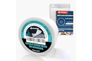 KOPAIBOS KEPAIBOS Double Sided Iron on Hem Tape with Backing Easy-Iron Washable Fusible no sew Tape for Fabric (Standard, 2 inch Wide X 20 Yards)