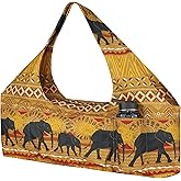 jswuffx Large Yoga Mat Bag Yoga Bags and Carriers Fits All You Stuff Yoga Tote Bag with Yoga Mat Strap, Elastic Pockets and Zipper Pockets