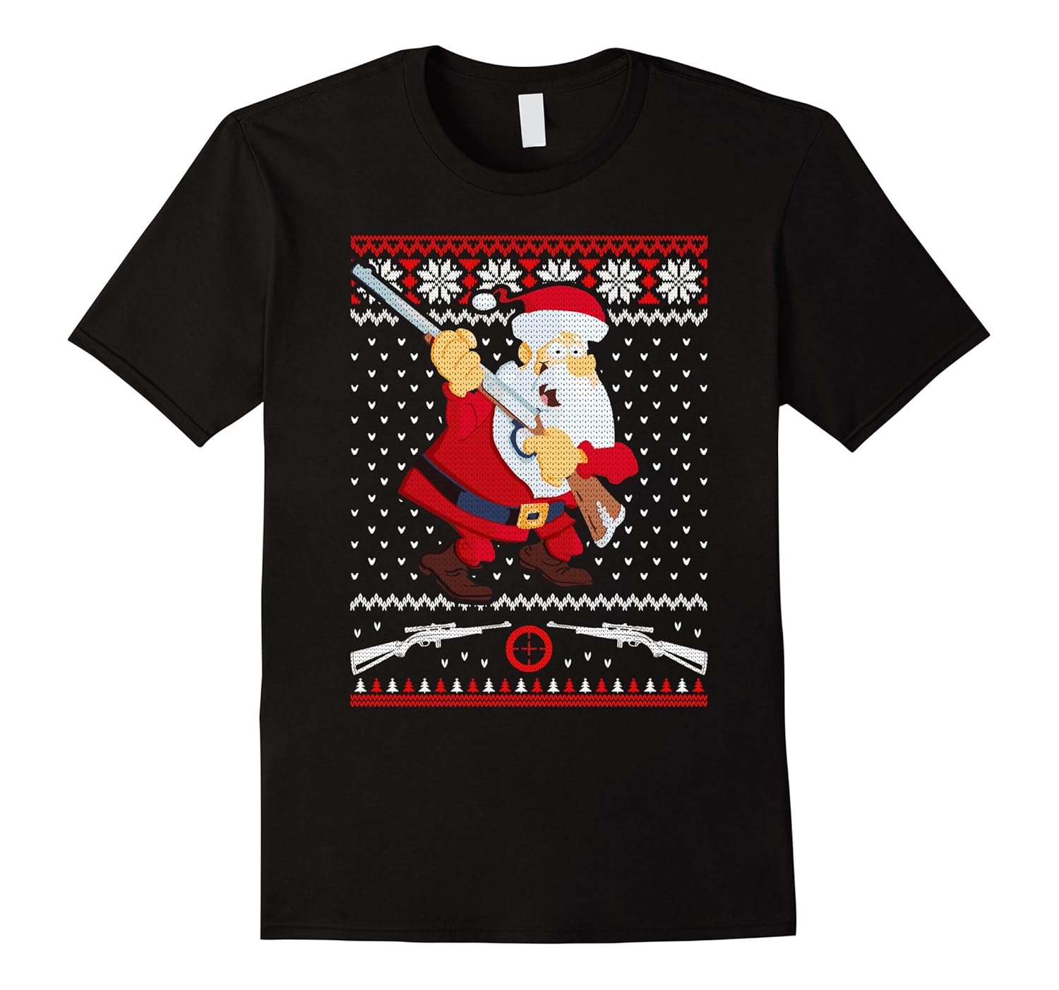 Santa Gun Hunting Ugly Christmas Sweater Funny TShirt4LVS 4loveshirt