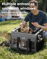 Pecute Cat Carrier XL Extra Stable Handbag with Safety Belt Breathable Mesh for view 5